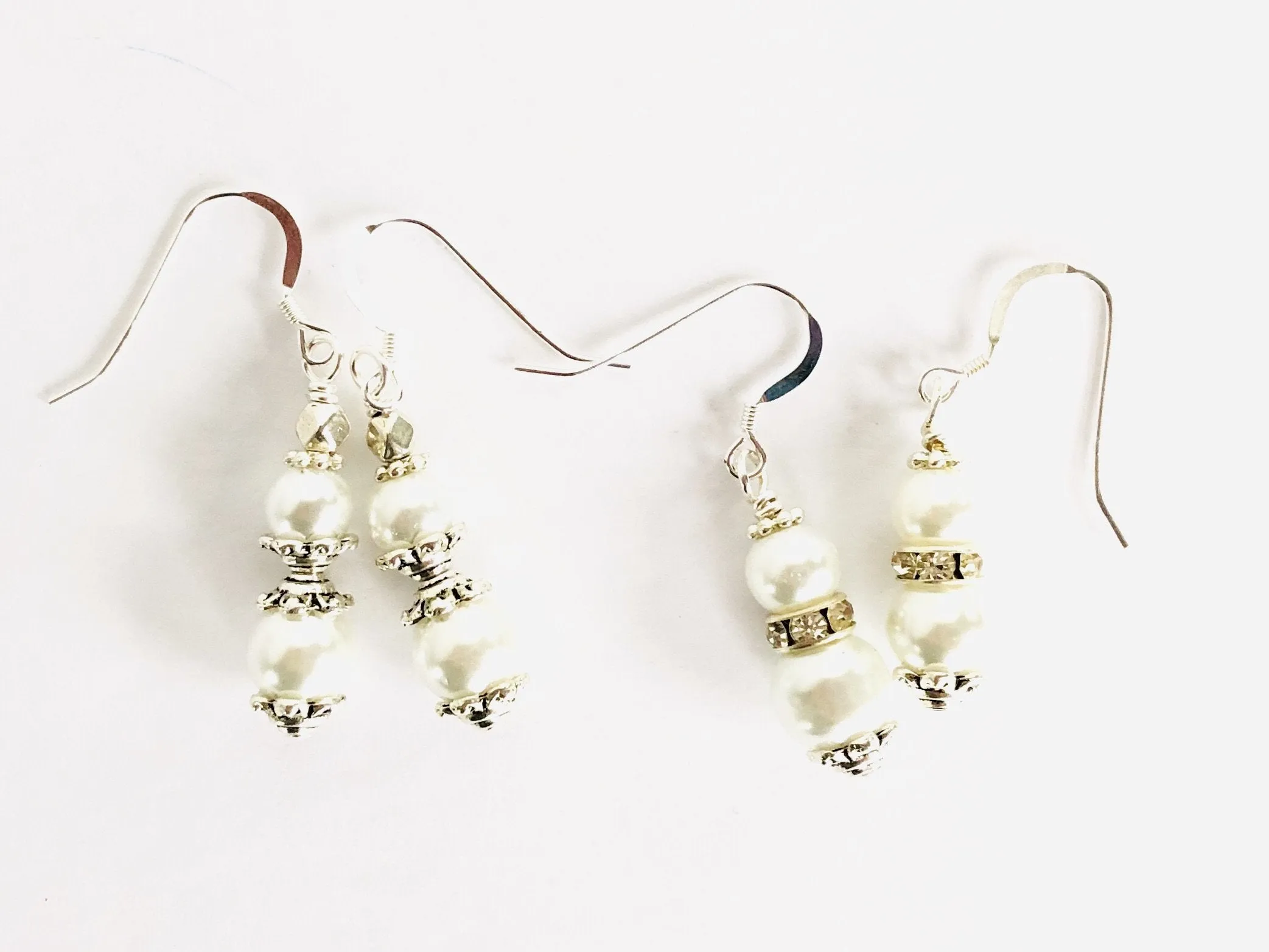 Pearl and Rhinestone Earrings