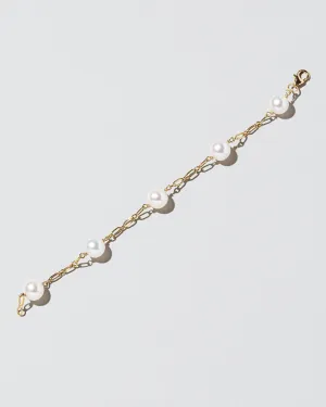 Pearl Station Bracelet Hot Dog Chain