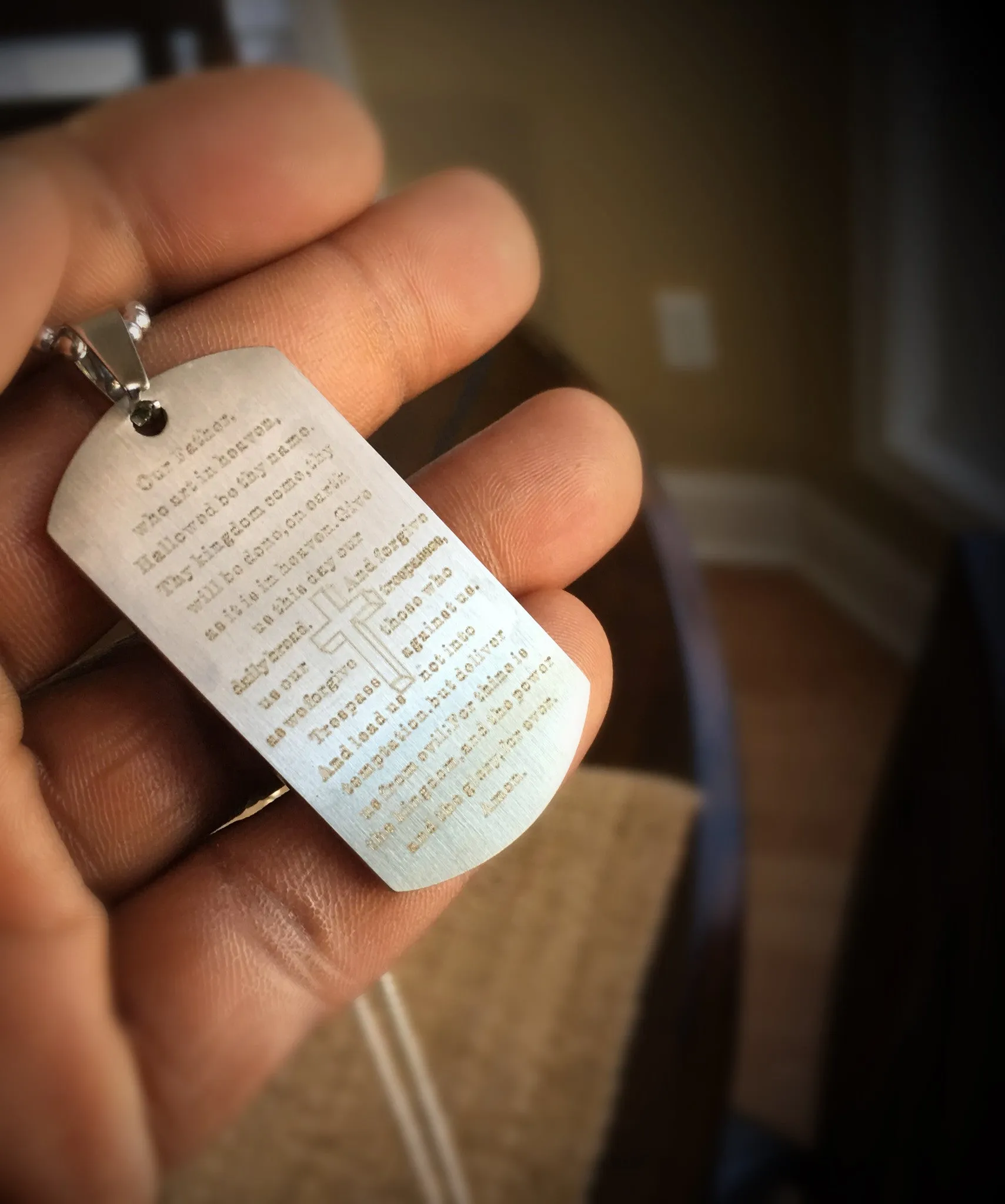 Pendant - Our Fathers Prayers Dog Tag