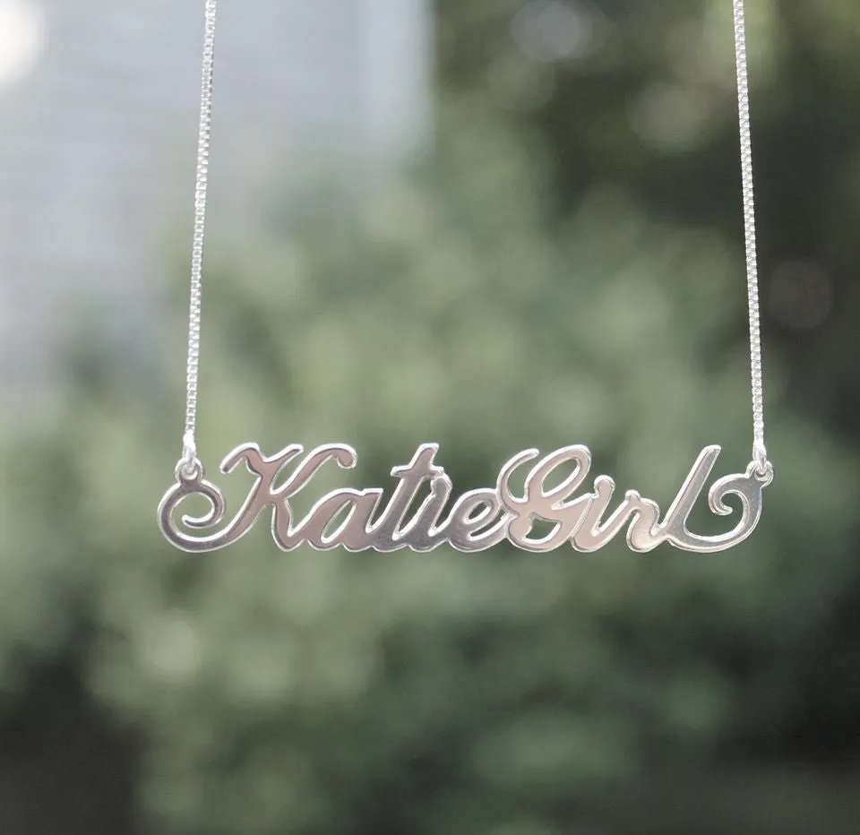 Personalized Gold Nameplate Necklace