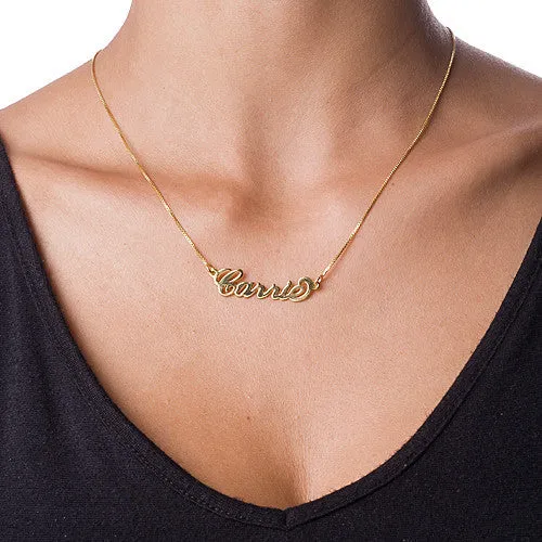 Personalized Gold Nameplate Necklace