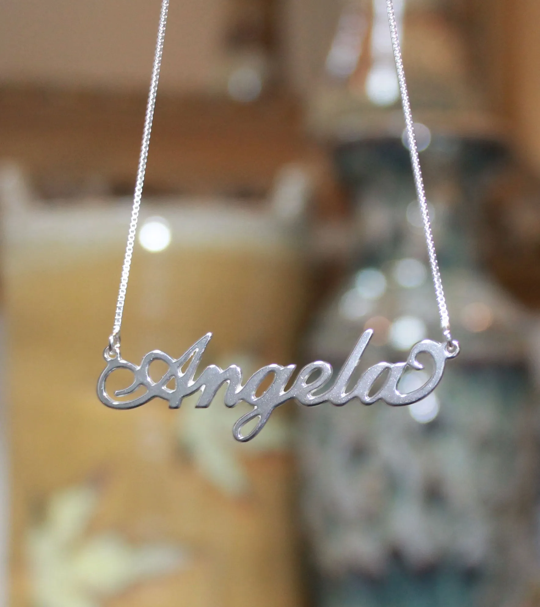 Personalized Gold Nameplate Necklace