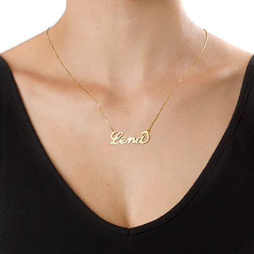 Personalized Gold Nameplate Necklace