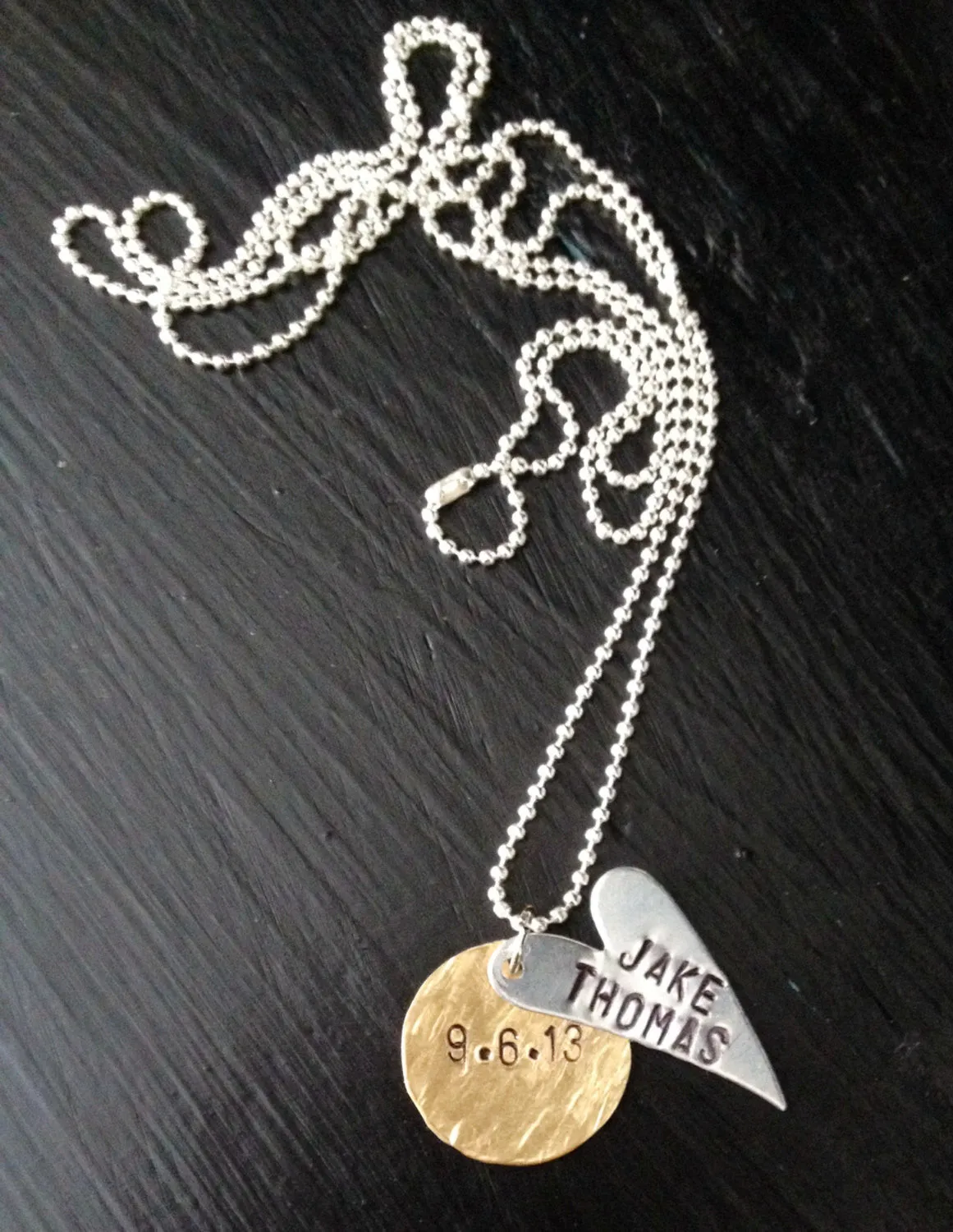 Personalized Mother's Necklace with Heart Charm