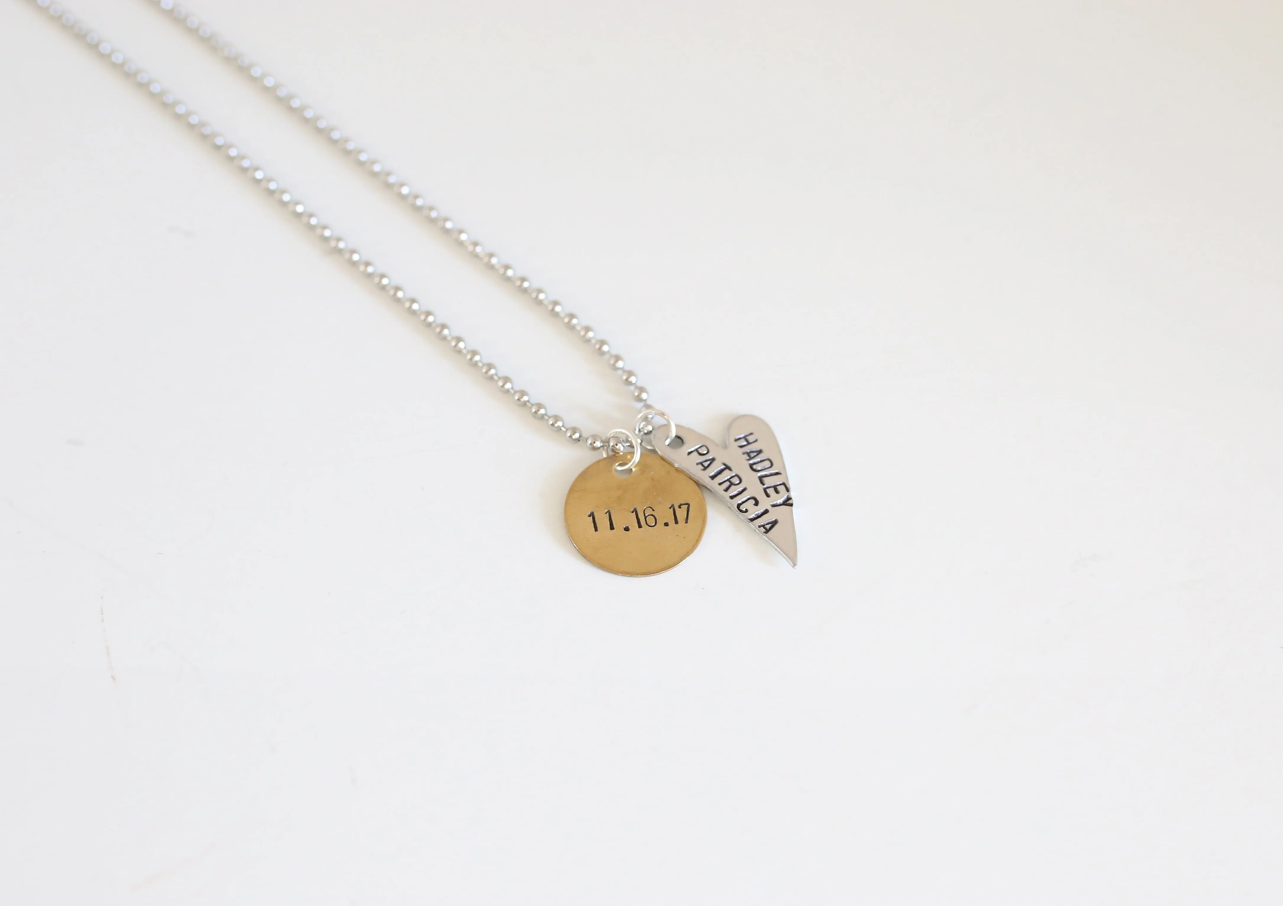 Personalized Mother's Necklace with Heart Charm