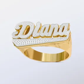 Personalized Name Ring w/ Beading