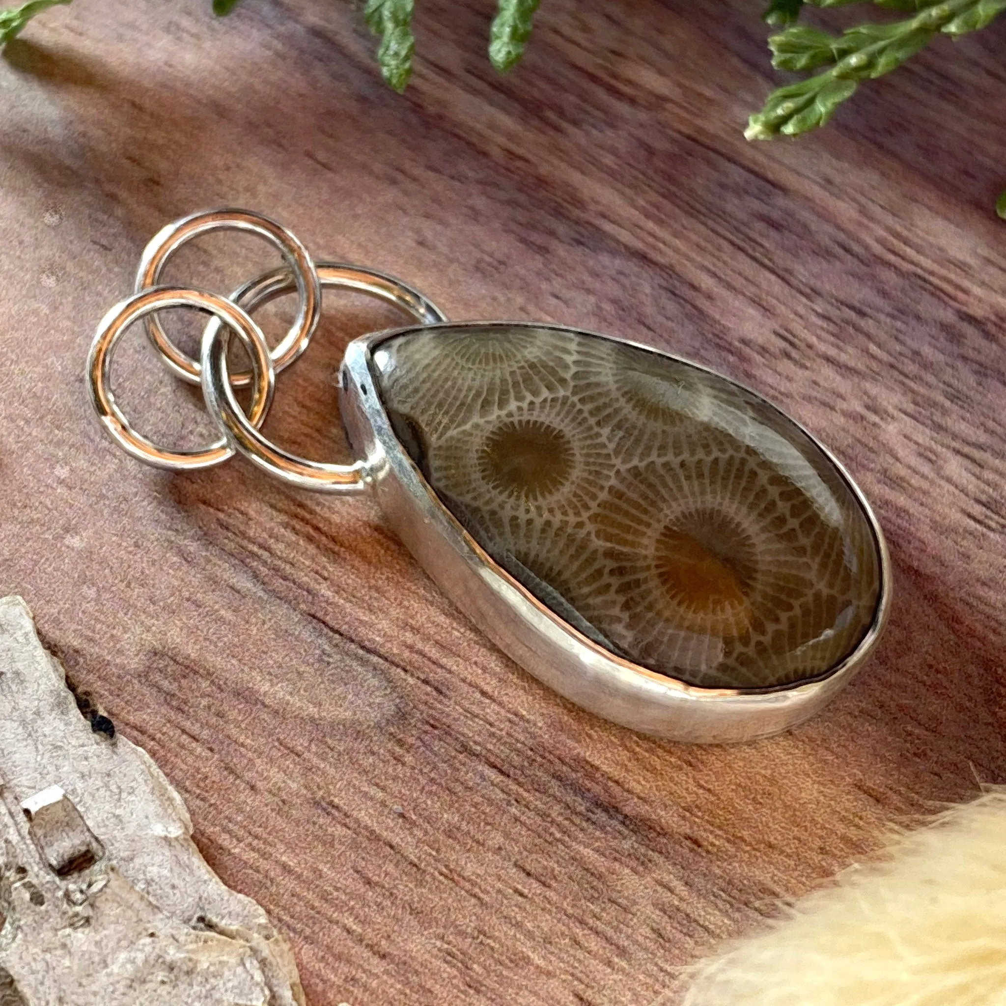 Petoskey Stone Teardrop Pendant