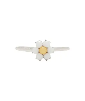 Pura Vida Ring Silver Gemstone Daisy