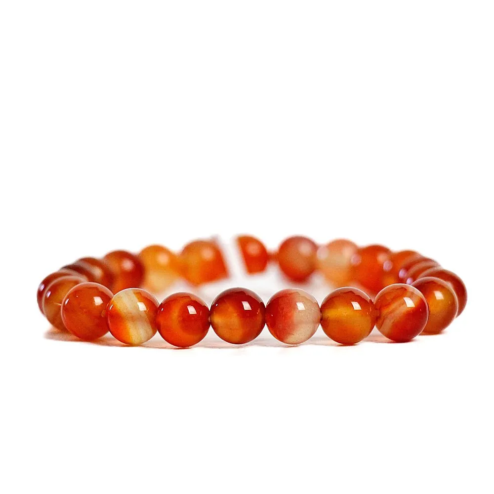 Red Agate Gemstone Power Bracelet 8mm