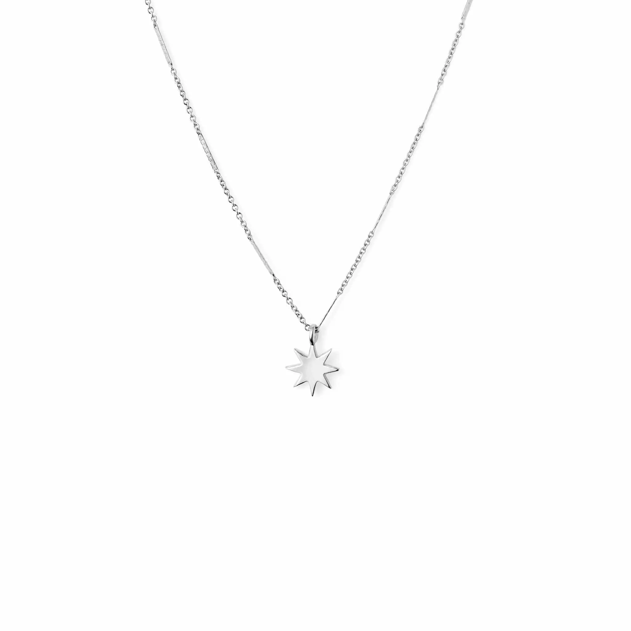 rhodium star necklace