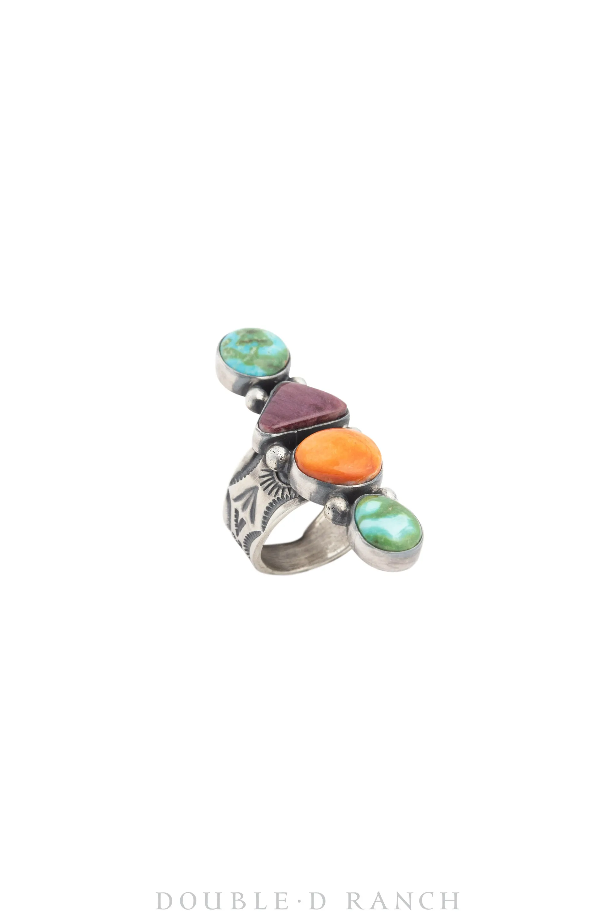 Ring, Statement, Mixed Stones, Hallmark, Adjustable, Contemporary, 1446