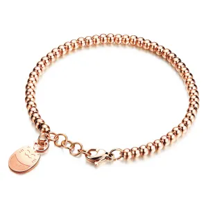 Rose Gold Comfy Cat Charm Bracelet (14K Gold Plated)