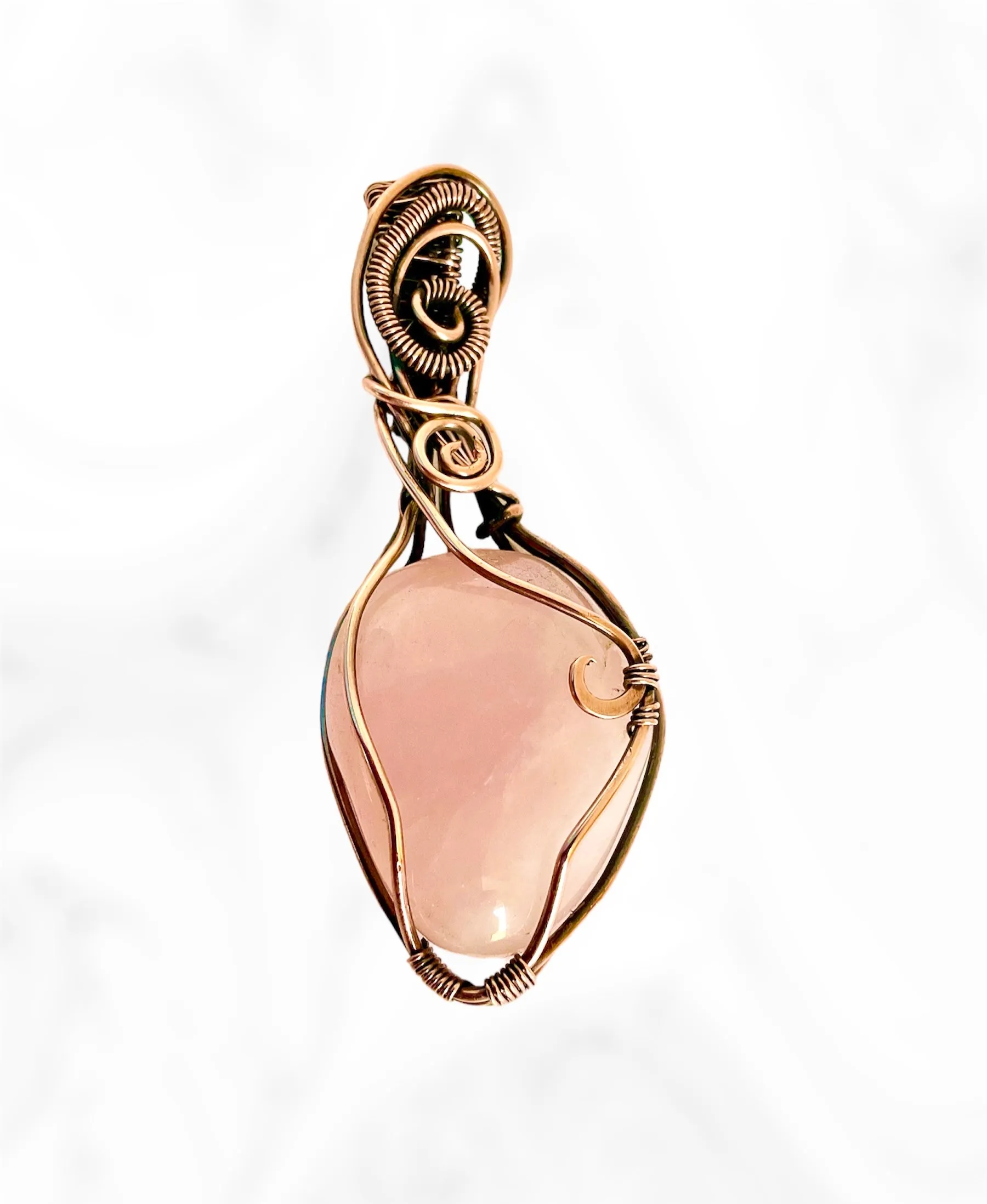 Rose Quartz Wire Wrapped Pendant