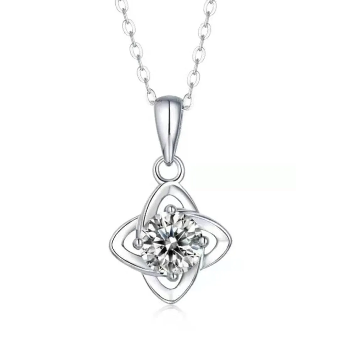 RSP-401 1.0 Carat Swirl Elegance Moissanite Diamond Pendant