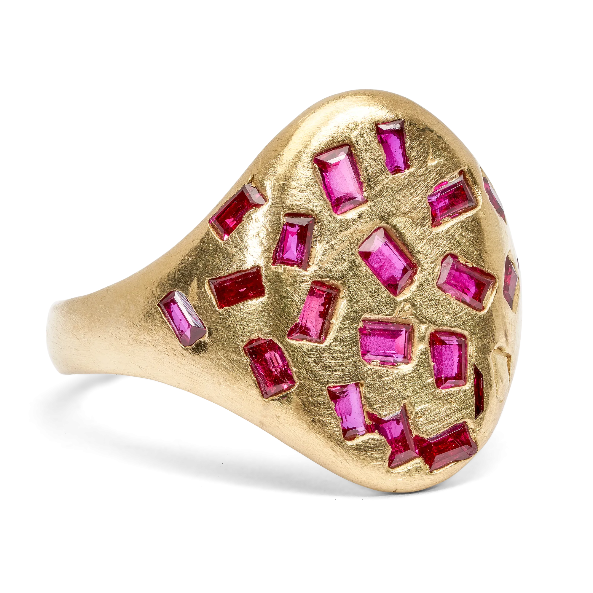 Ruby Baguette Signet Ring - Made to Order