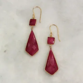 Ruby Double Drop Earrings