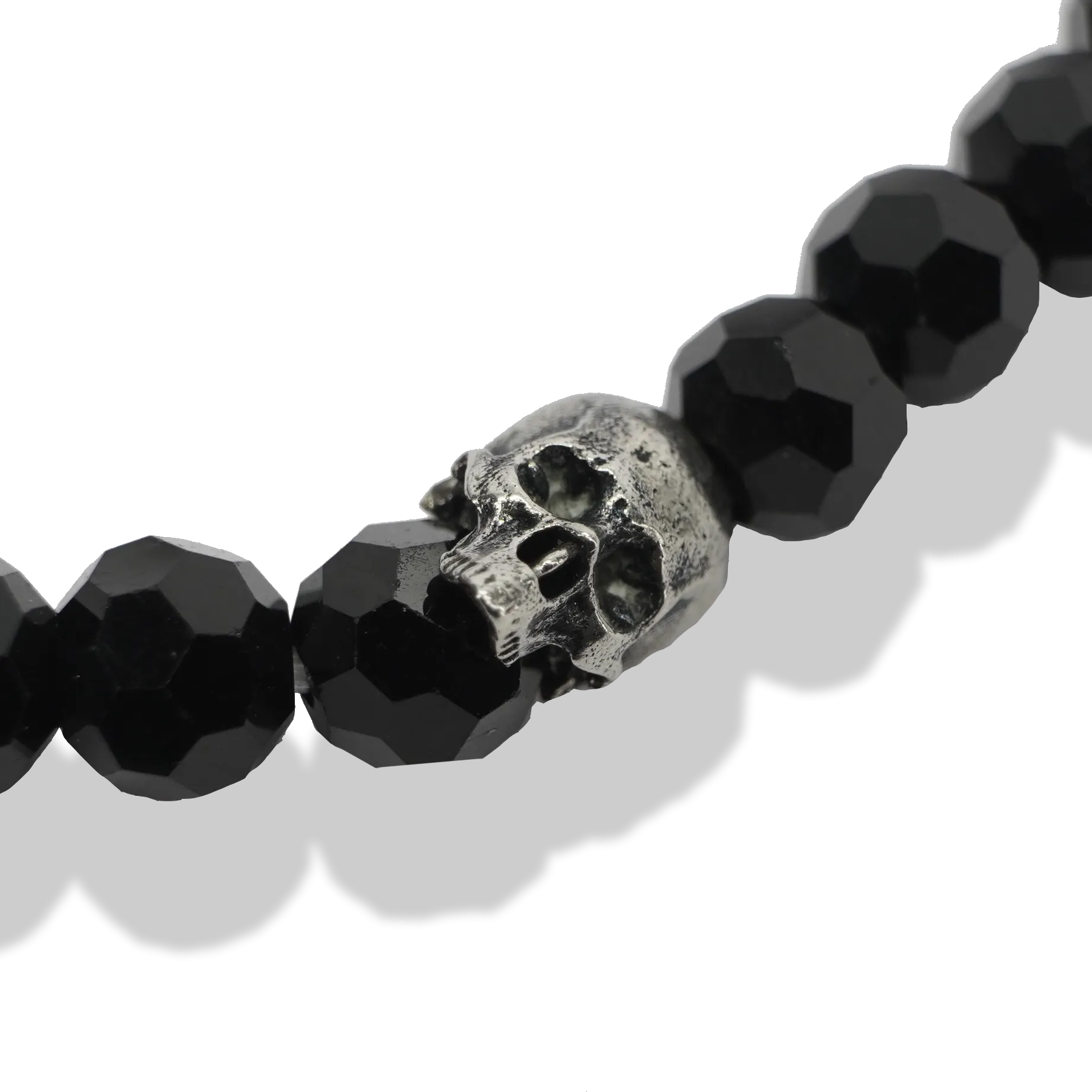 Saint Nyjah Skull Bead Bracelet Silver