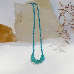 Santorini - Apatite Silk Knotted Necklace