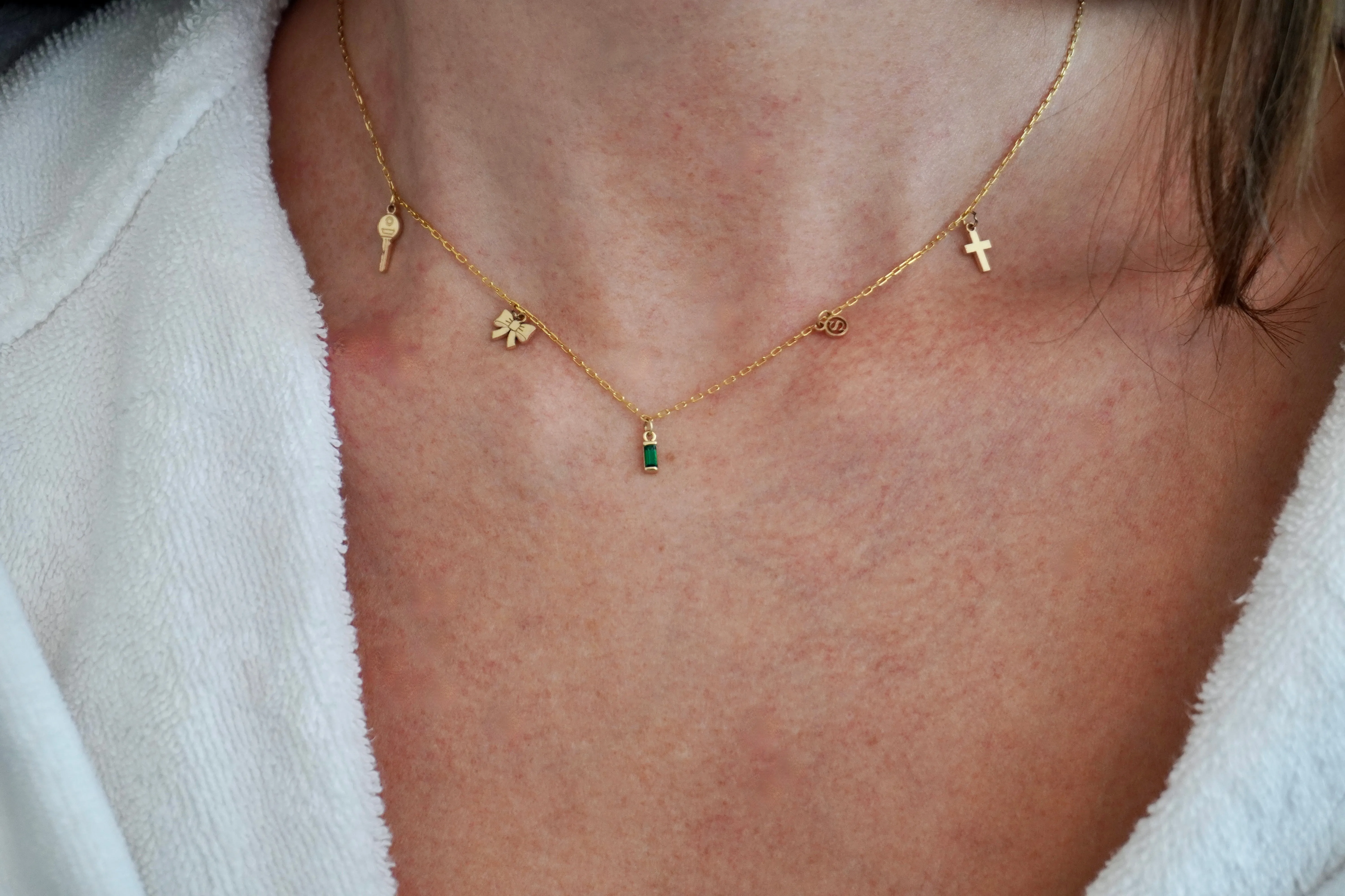 Serena's Emerald Baguette Charm | Sterling Silver