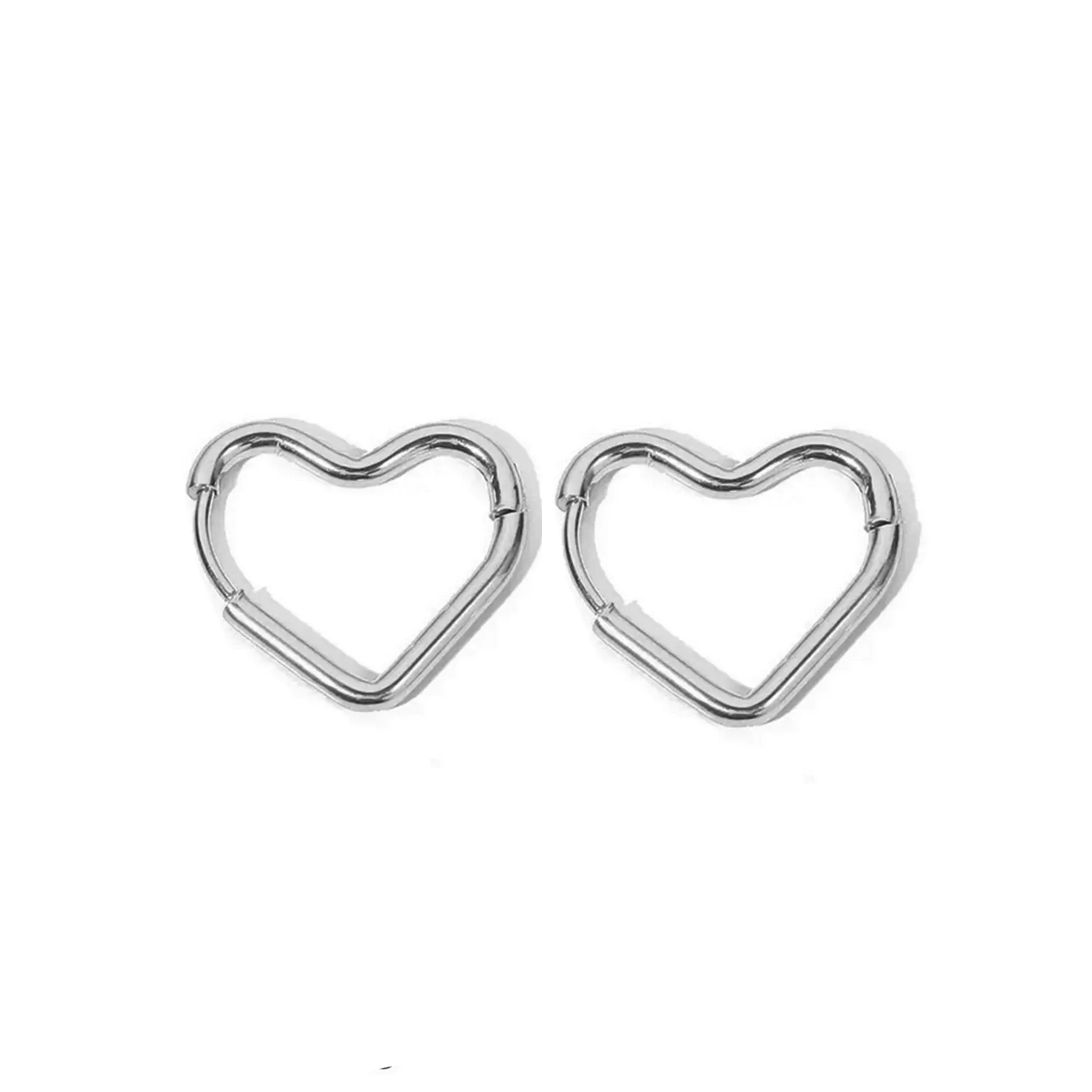 SILBER HEART HOOPS