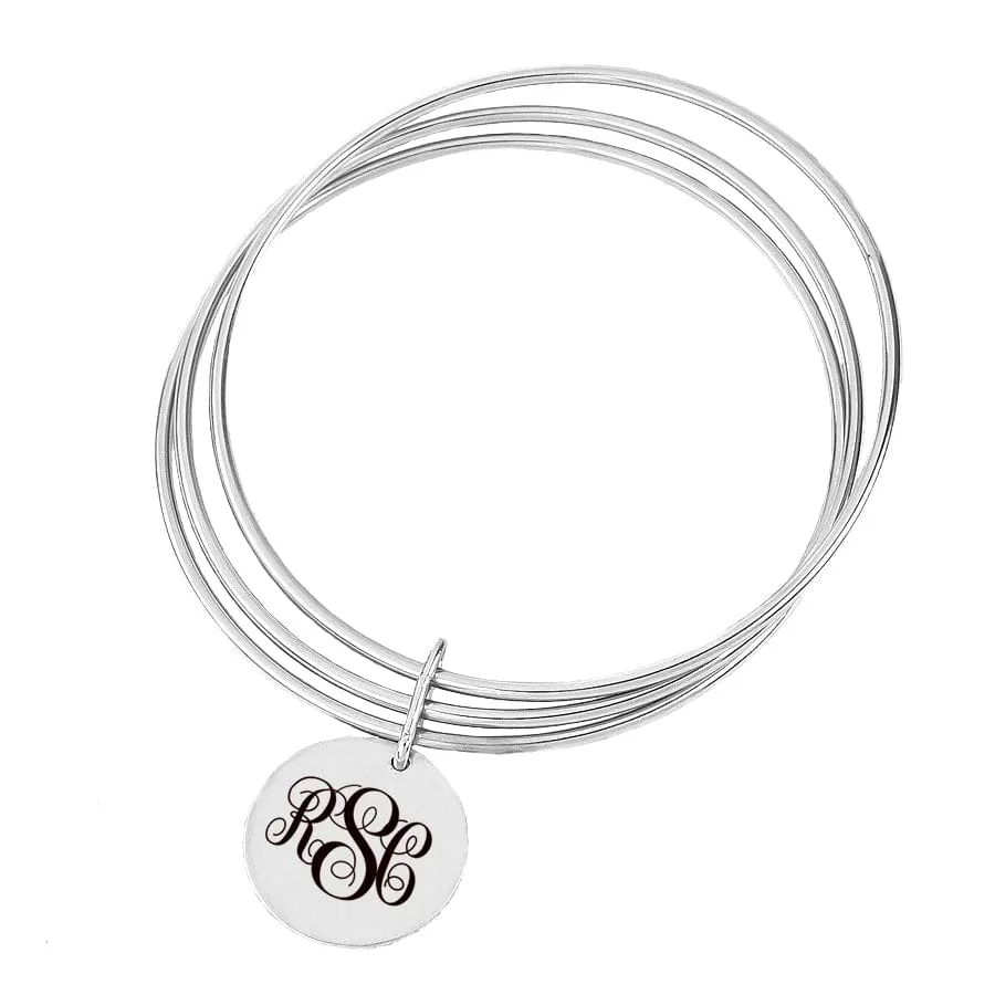 Slip On Engraved Monogram Bracelet