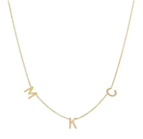 Small Spaced Initial Necklace