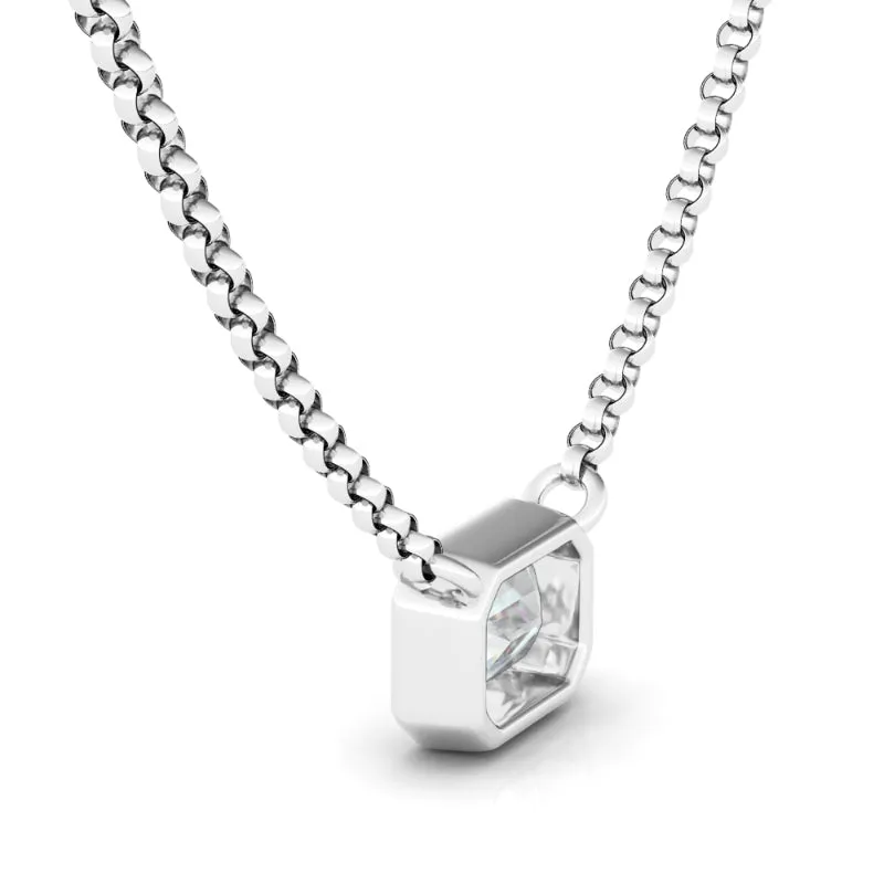 Solo Emerald Diamond Bezel Pendant