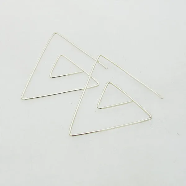 Spiral Triangle Earrings