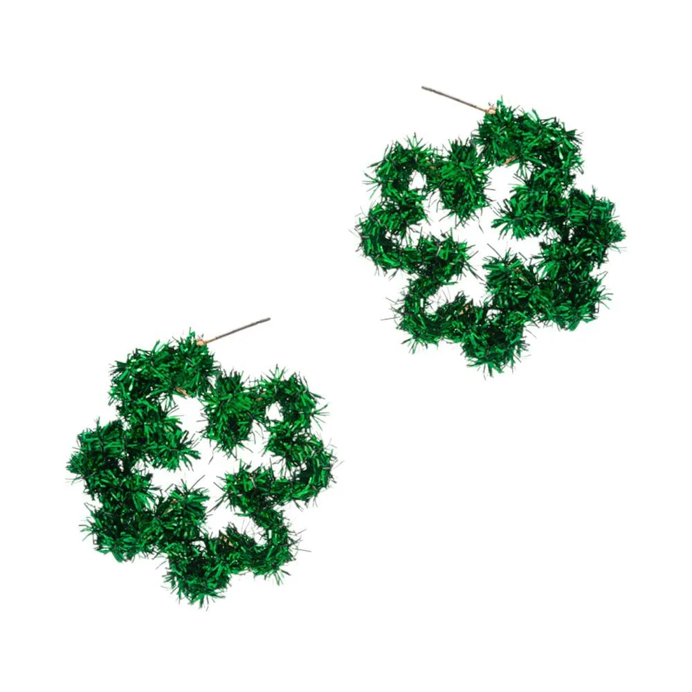 St Patricks Day Clover Earrings