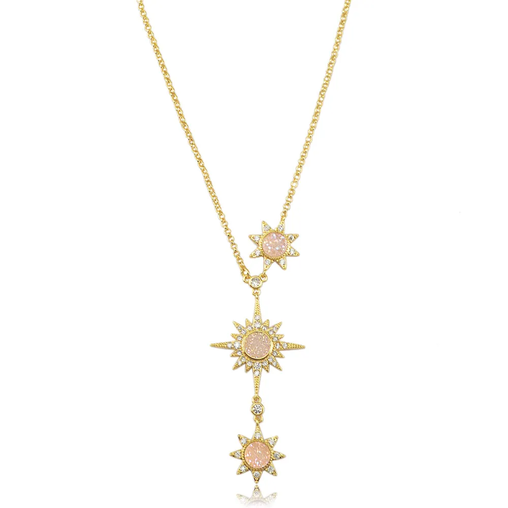 Star Druzy Diamond Chain Necklace