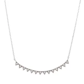 Sterling Silver Curved Bar Necklace