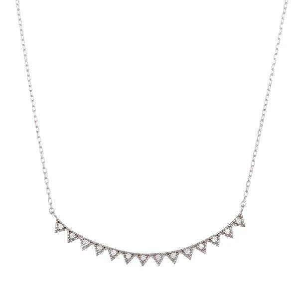 Sterling Silver Curved Bar Necklace