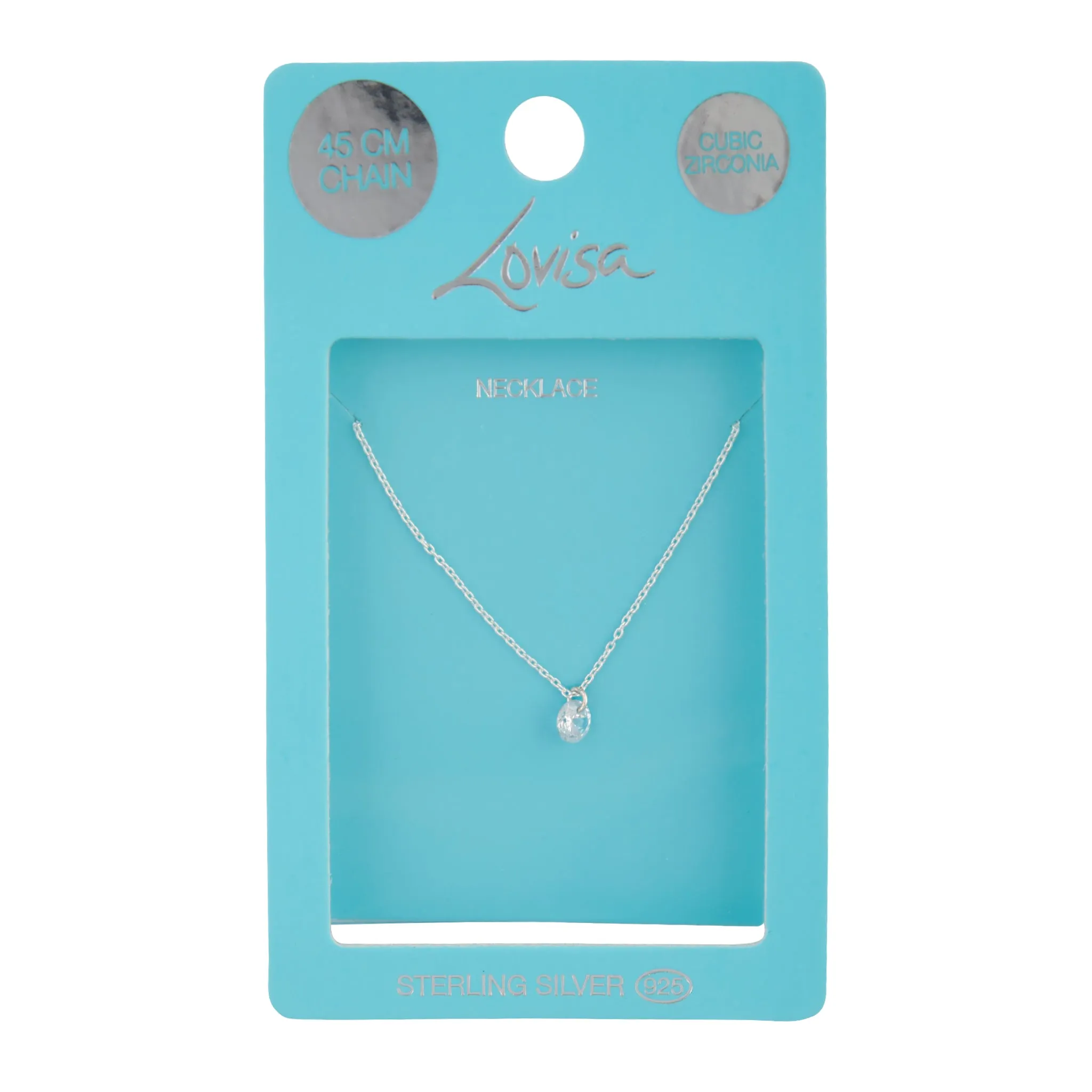 Sterling Silver Mini Cubic Zirconia Necklace