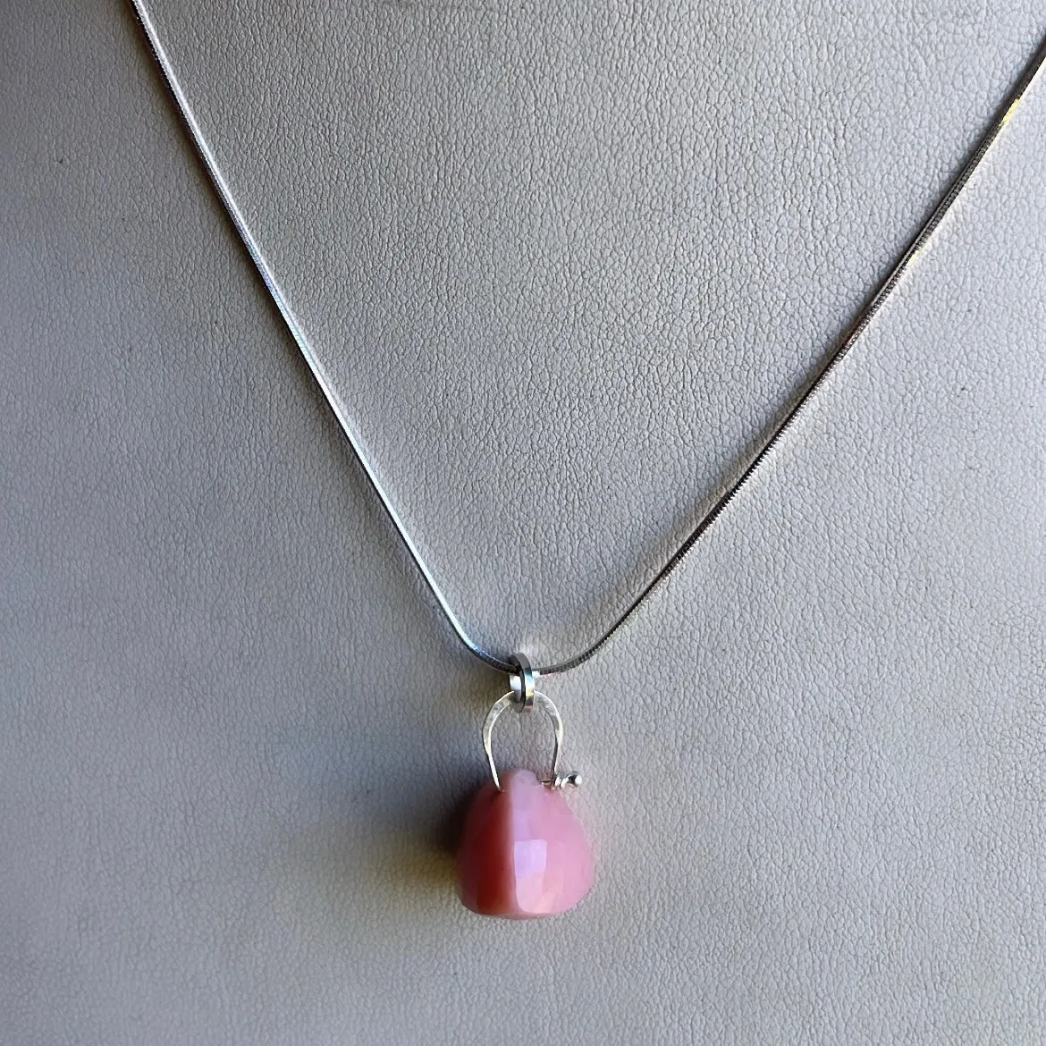 Stirrup Pink Opal Necklace