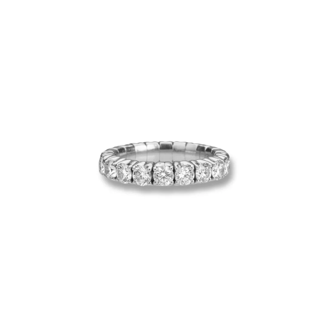 Stretch & Stack Round Diamond Eternity Rings, Lab Grown