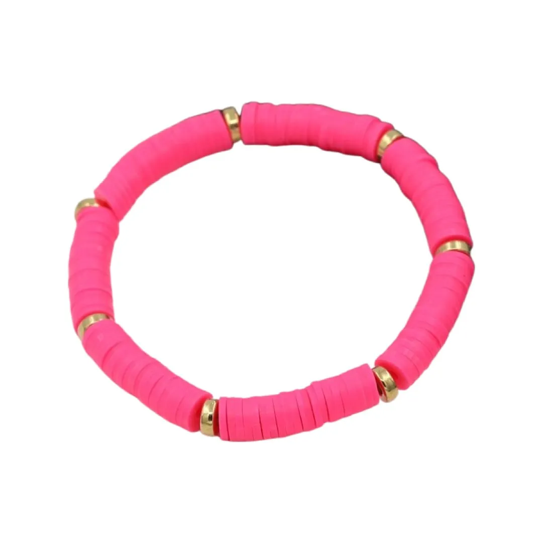 SUMMER POLY-CLAY ELASTIC BRACELET