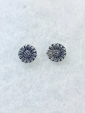 Sunflower 925 Sterling Silver Stud Earrings