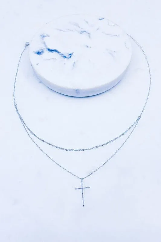 The Janna Layered Cross Necklace