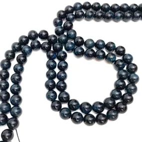 Tiger's Eye Blue 8mm Smooth Rounds Bead Strand