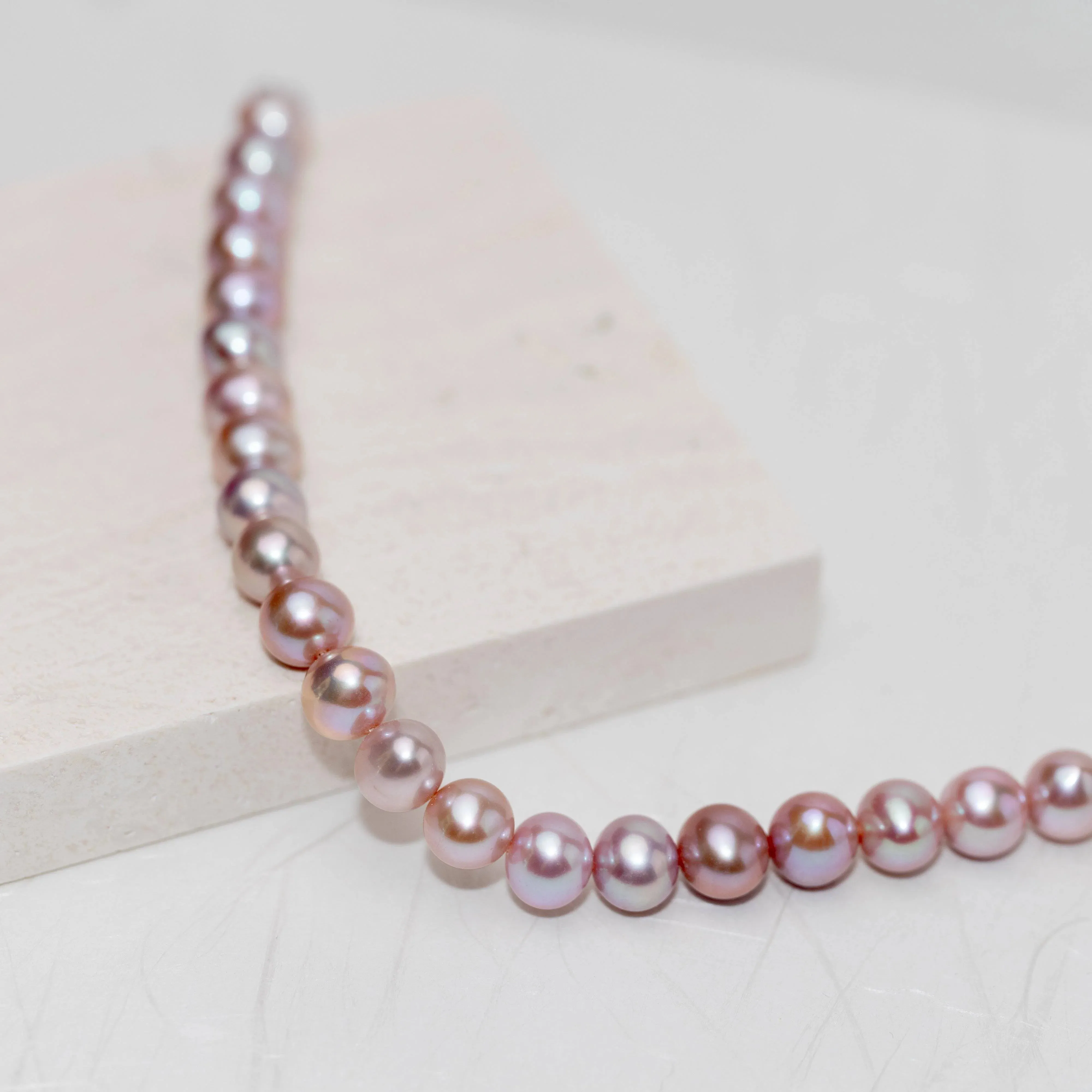 Top Lustre Freshwater Purple Pearl Necklace WN00497