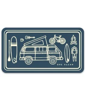 Van Life Westfalia Camper Sticker