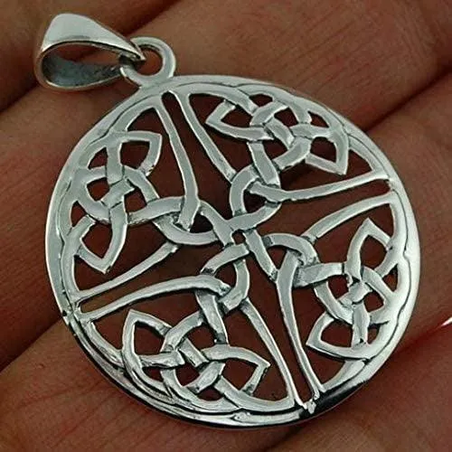 Viking Pendant 925 Silver Large Celtic Knot Handmade