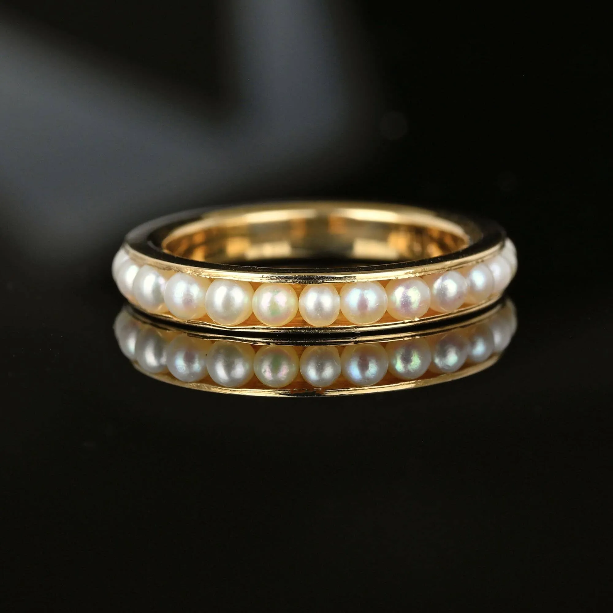 Vintage 14K Gold Full Eternity Ring Band