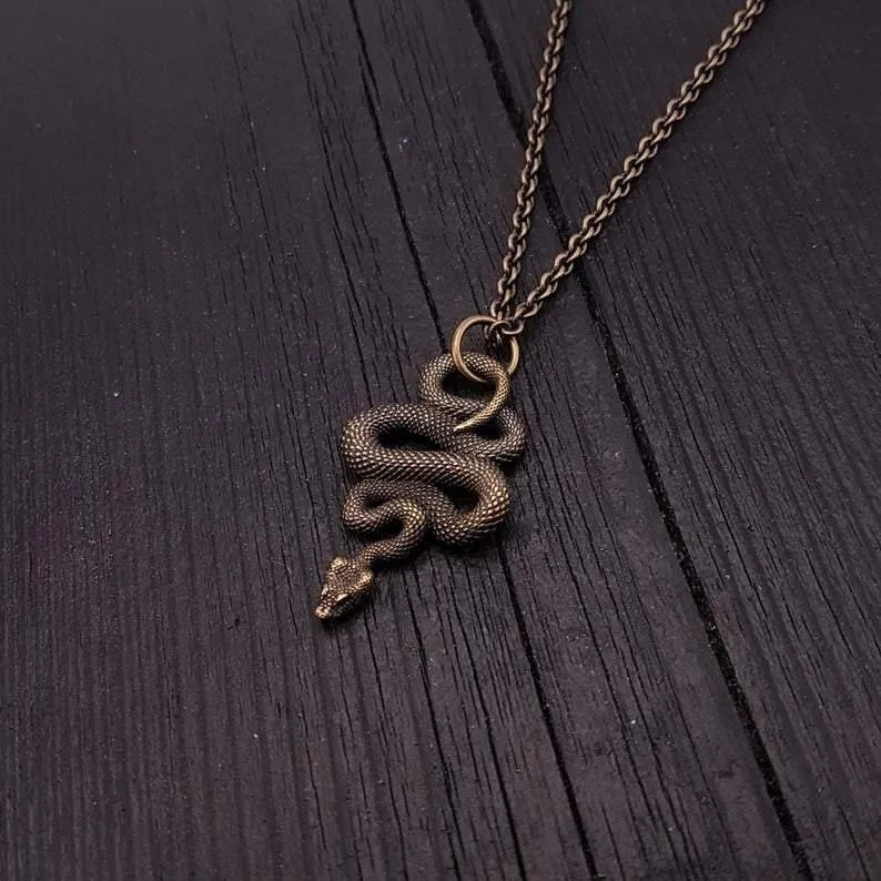 Viper Snake Pendant Necklace