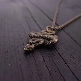 Viper Snake Pendant Necklace