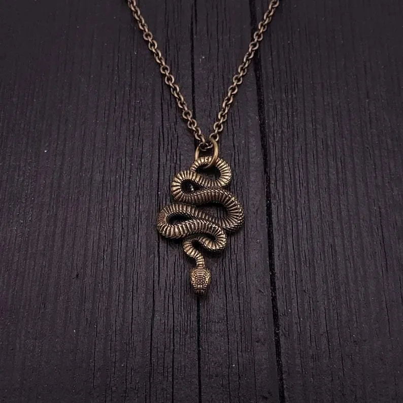 Viper Snake Pendant Necklace