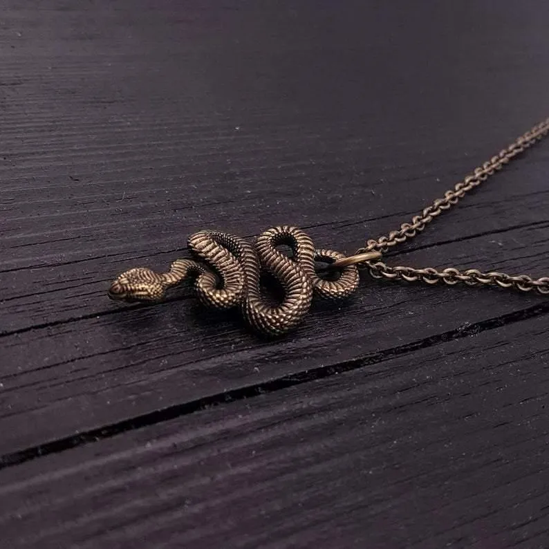 Viper Snake Pendant Necklace