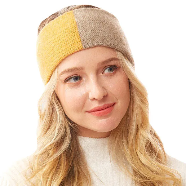 Warm Two Tone Earmuff Headband Ear Warmer