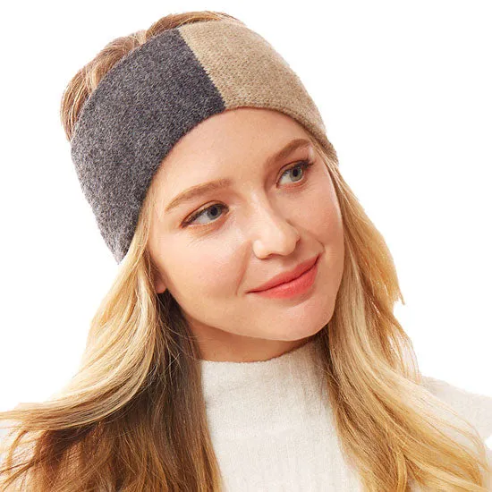 Warm Two Tone Earmuff Headband Ear Warmer