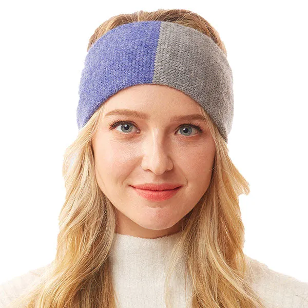 Warm Two Tone Earmuff Headband Ear Warmer